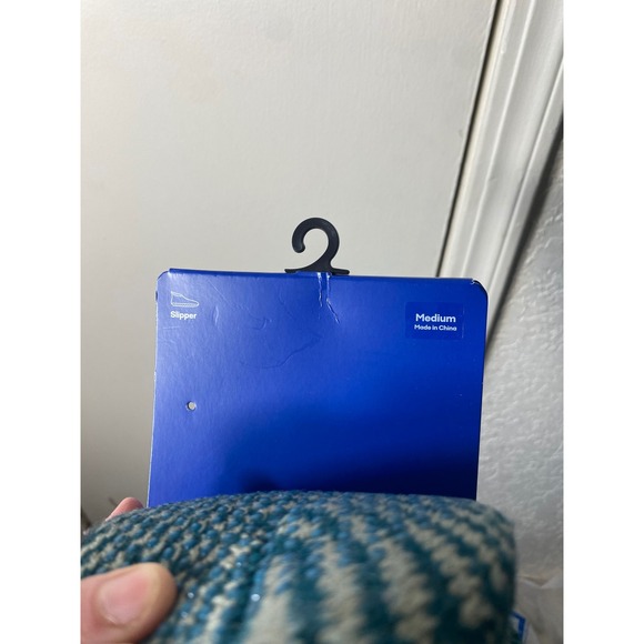 Bombas Gripper Slipper Womens Medium Teal Pine Knit Half Sock Slipper M open box - Picture 4 of 6